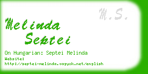 melinda septei business card